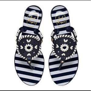 Jack Rogers Georgica Jelly Striped Midnight/White
